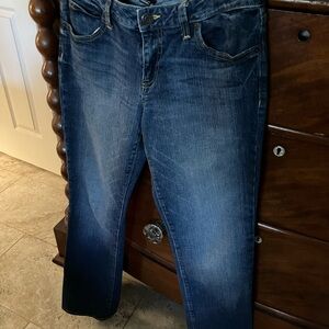 GAP Women's Curvy Straight Leg Blue Denim Jeans Size 8 29Long Mid Rise w/Stretch